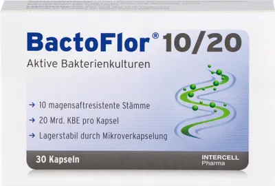 Produktbild von BactoFlor 10/20 aktive Bakterienkulturen Kapseln, 30 St. Kapseln