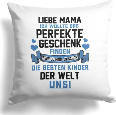 Produktbild von 22Feels Mama Geschenk Mutter Kissen Muttertag Geburtstag Weihnachten Deko Frauen Dekoration  Wohnzimmer Schlafzimmer Couch