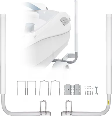 Productafbeelding van L-vormige aanhangermont, 1,5 meter. Handleiding voor boottransporters. Kruksteun. Bootsgeleider, 30 cm. Verstelbare breedte. Bootsaanhangergeleider. Reserveonderdelen en accessoires voor ski-boten, vissersboten en zeilboottransporters