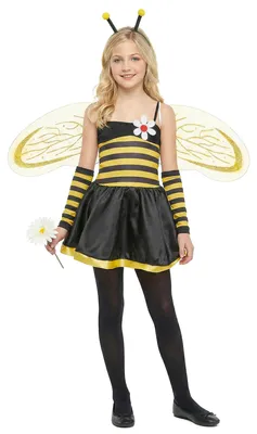 Produktbild von Süße Kleine Biene Kinderkostüm gelb-schwarz - 122/134 (7-9 Jahre)