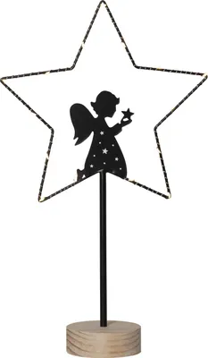 Produktbild von Star Trading GLIMTA, Leichte Dekorationsfigur, Schwarz, Ambiente, 15 Glühbirne(n), LED, 0,1 W