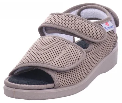 Produktbild von Varomed genua klettschuh Hausschuh beige in Gr. 44