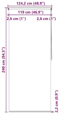 Imagen del producto de vidaXL Cortina de ducha, 120x240 cm, estampado de burbujas