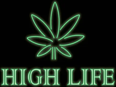 Produktbild von vianmo Holzschild 30x40 cm High Life Cannabis