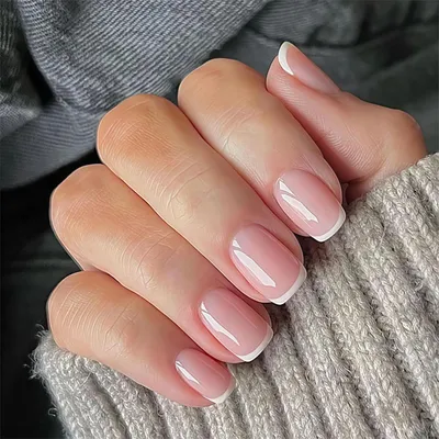 Produktbild von Künstliche Fingernägel French Press on Nails Rosa Kurz 24 Stück Quadratisch Full Cover