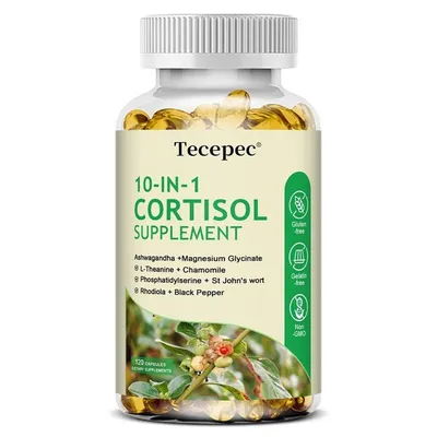 Immagine prodotto di Integratore di Cortisolo 10 in 1 (120 Capsule) Integratore Alimentare, Sistema Immunitario, Umore, Energia, Ansia, Stanchezza, Sistema Nervoso