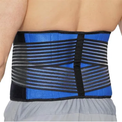 Produktbild von Neotech Care Lumbalgürtel, Neopren, Unterstützung unterer Rücken, doppeltes Kompressionsband, Blau/Schwarz, Größe S