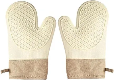 Produktbild von Keukenhandschoenen, hittebestendig, 1 paar, beige