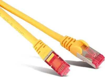 Zdjęcie produktu dla Kabel krosowy kat6A S/FTP PIMF bezhalogenowy żółty 3m