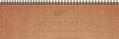 Produktbild von BRUNNEN Querterminbuch Mod. 771 2027 | 326×102 mm, Karton, kupfer