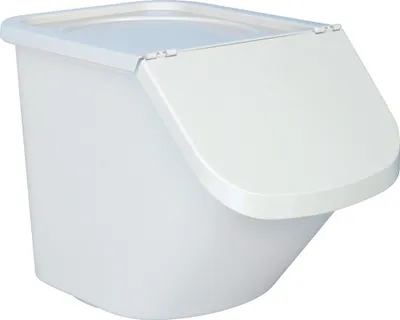 Produktbild von Zutatenspender, 40 Liter, LxBxH 610 x 430 x 450 mm, Behälter weiß, Deckel weiß, PP