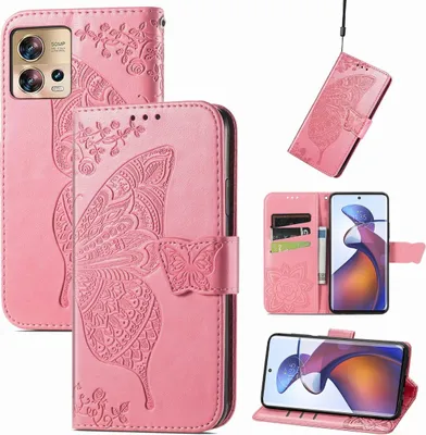 Produktbild von König Design Hülle kompatibel mit Kunstleder Handyhülle - Handy Case Rosa