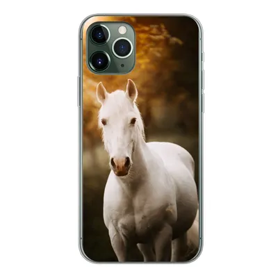 Produktbild von MuchoWow® Handyhülle Schutzhülle Hülle für iPhone 11 Pro Pferd - Licht - Sonne Silikon Softcase Handy Hülle - Handy