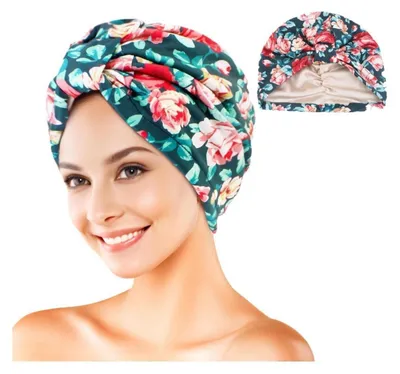 Produktbild von Chemo-Kopftuch für Frauen mit Haarausfall, Krebspatienten-Mütze, Chemotherapie Turban, Polyester, Einheitsgröße