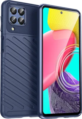 Produktbild von Mobigear Groove  Samsung Galaxy M53 Hülle Flexibles TPU Backcover - Blau