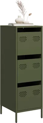 Obrázok produktu pre vidaXL Highboard olivovo zelená 39x35x103,5 cm oceľ