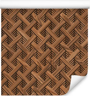 Immagine prodotto di rotolo da 10 m di VLIES WALLPAPER motivo geometrico effetto legno 3D XXL