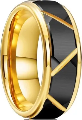 Produktbild von Stylischer Herrenring ME-31997 in Gold/Schwarz KP31997