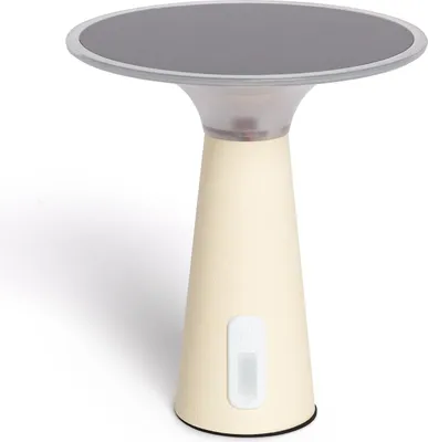 Produktbild von LED Solar Tischlampe Außen Tragbar mit wiederaufladbarem USB Akku Soucha Beige