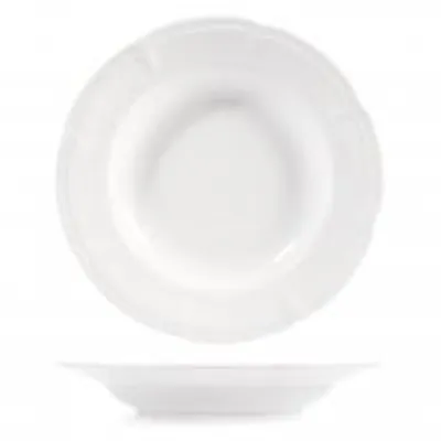 Immagine prodotto di H&H Set 6 Piatti Fondi Palace In Porcellana Bianca Cm 22