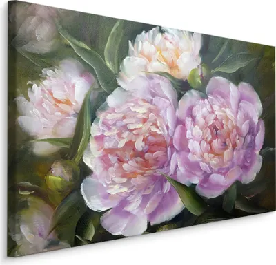 Produktbild von Fabelhafte Canvas LEINWAND BILDER 30x20 cm XXL Kunstdruck Pfingstrosen Blumen Natur