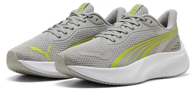 Produktbild von PUMA Pounce Lite Jr kids indoor trainers 401512 06 Gray Lime, Schuhgröße:38.5 EU