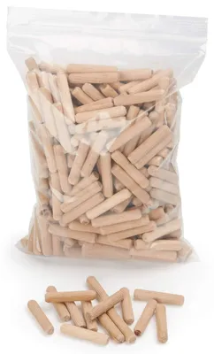 Image de Chevilles en bois - Ø 6 mm x 30 mm - Hêtre - Lot de 400