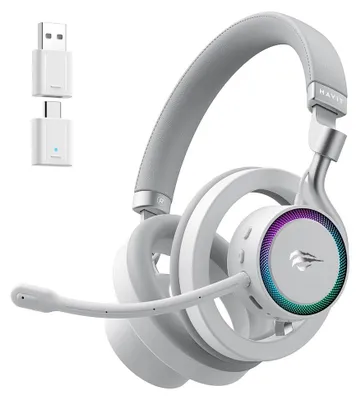 Image de Havit Fuxi-H8 - casque de jeu filaire/sans fil (blanc)