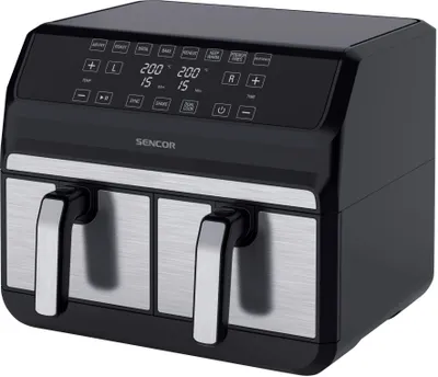 Heißluftfritteuse Doppel 8 l 1700 W Touch Silber