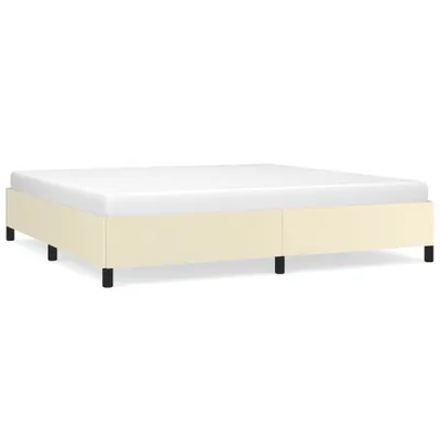 Produktbild von vidaXL Bettgestell Creme 200x200 cm Kunstleder