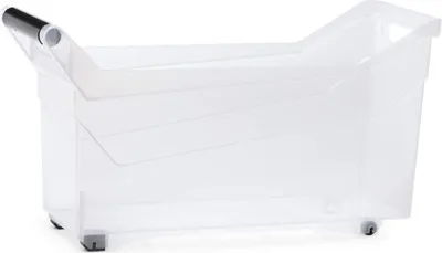 Immagine prodotto di Contenitore in plastica con maniglie e ruote - trasparente - 17 litri