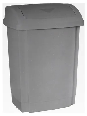 Produktbild von Müllbehälter mit Schwingdeckel 15 L, Silber
