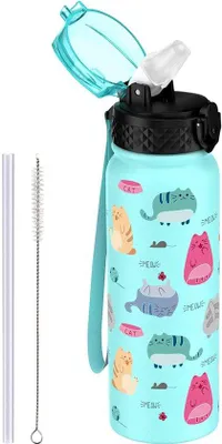 Immagine prodotto di Borraccia in acciaio inossidabile da 600 ml, dal design sportivo, a tenuta stagna, senza BPA