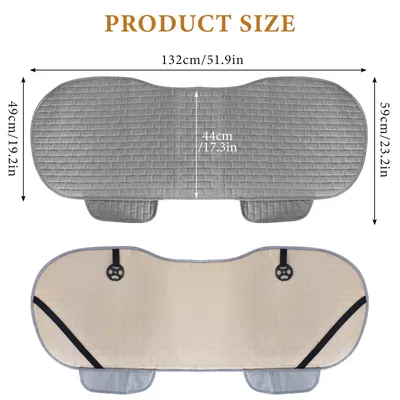 Produktbild von Autositzschoner 132x49 cm, grau, atmungsaktiv, für Auto