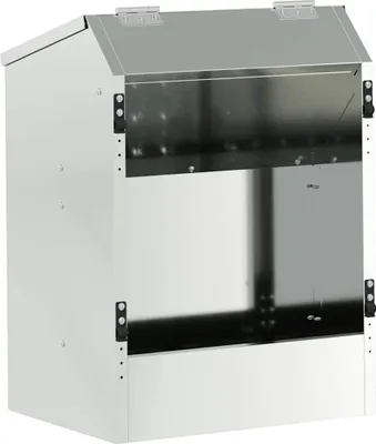 Produktbild von vidaXL Kaninchenfütterer Silber 33,5 x 25,5 x 45,5 cm Verzinkter Stahl