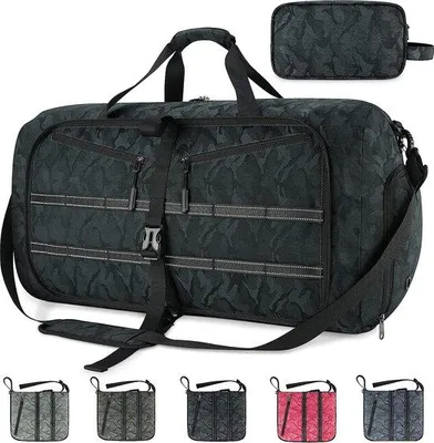 Produktbild von Famanu Reisetasche groß, 80 Liter, wasserdicht, mit Schuhfach und Kulturtasche, schwarz