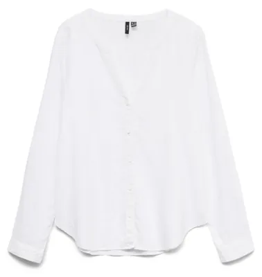 Productafbeelding van Vero Moda VMLINN shirt, overhemd, voor volwassenen, dames, wit, wit / sneeuwwit, effen