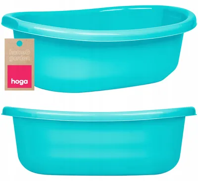 Produktbild von Hoga Ovale Haushaltsschüssel aus Kunststoff, 12L, Türkis