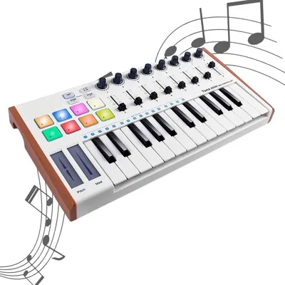 Obrázek produktu pro Happyment klávesnice s mixážním pultem – Elektrické digitální piano – Pro zařízení Apple – USB připojení