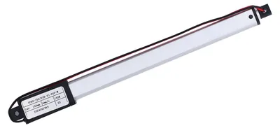 Immagine prodotto di Miniattuore elettrico a 24V, senza pale, con asta di sollevamento automatica, movimento lineare verticale, velocità di 4 mm/s, corsa di 150 mm, spinta di 150 N