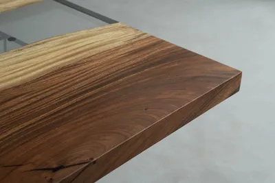 Produktbild von Esstisch River Table Massiv Tische 220x80 Flusstisch Meer Waterfall Epoxidharz
