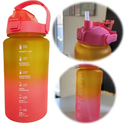 Produktbild von XXL Wasserflasche 2000ml Pink Sportflasche Trinkflasche Klappdeckel auslaufsicher