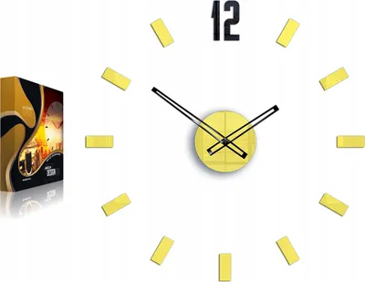 Produktbild von ModernClock, wanduhr gelb groß, wanduhr 50cm, Point gelb, DIY, Uhr, Quarzuhr