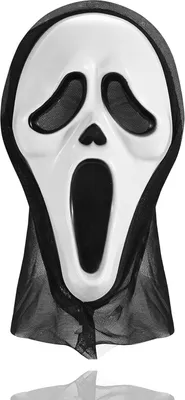 Produktbild von Scream Maske Ghostmaske für Herren & Damen als Kostüm für Halloween - Ghostface Horror Verkleidung