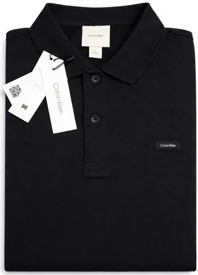 Produktbild von Calvin Klein Polo Stretch Pique Slim Black / 3XL