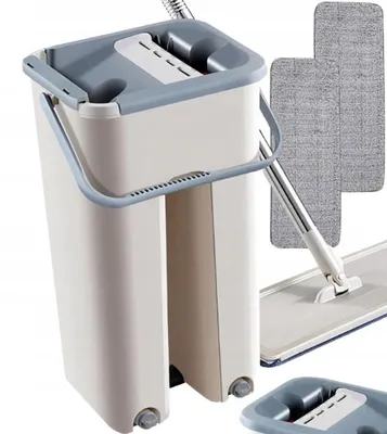 Produktbild von Maibang Flachmopp Rotierend Zweikammer-Eimer Bodenreinigung Mikrofaser