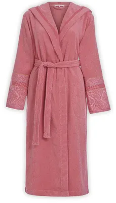 Imagen del producto de Pip Studio, bata de baño Soft Zellig, color coral, talla S