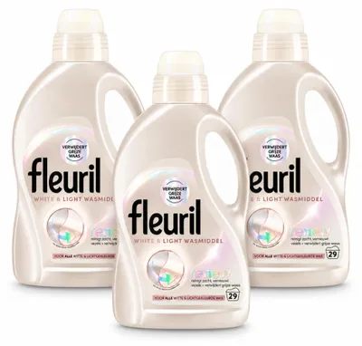 Produktbild von 3 x Fleuril White & Light Flüssigwaschmittel - 1,48 l - Vorteilspackung - 3 Stücke