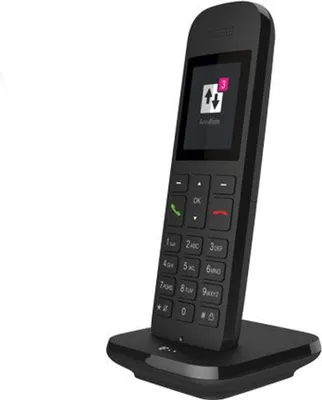 Zdjęcie produktu dla Telekom Speedphone 12 schwarz Mobilteil/Ladeschale, IP Phone, Czarny, Zestaw słuchawkowy bezprzewodowy, 50 m, 300 m, 100 wejścia