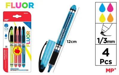 Immagine prodotto di Evidenziatori fluorescenti da 1,0/3,0 mm, 4 pezzi in assortimento di colori